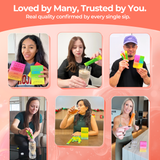 A collage of diverse people enjoying SUNMANC Kombucha in their daily lives.